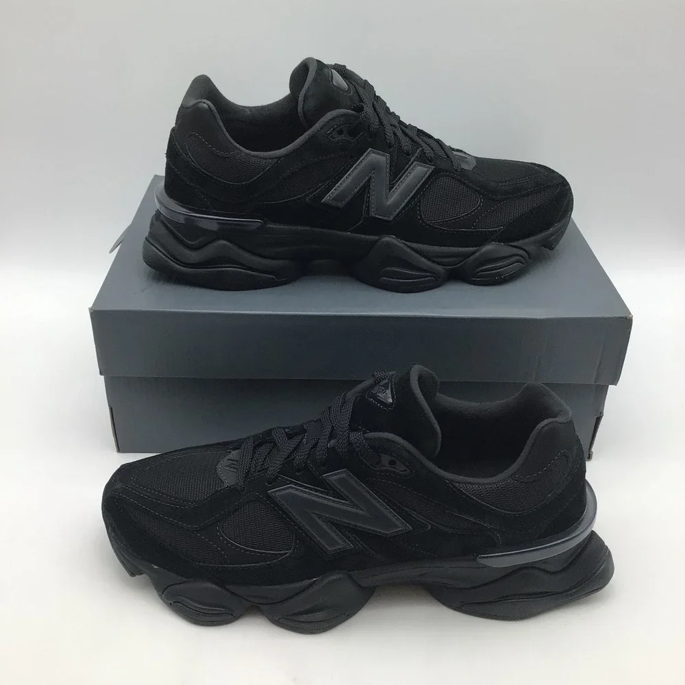 New Balance 9060 Triple Black Mens Size 12 Athletic Sneakers U9060BPM NEW